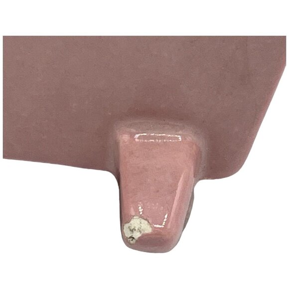 Vintage MCM Haeger Pottery Pastel Pink Baby Cradle Nursery Planter Home Décor - Picture 5 of 13